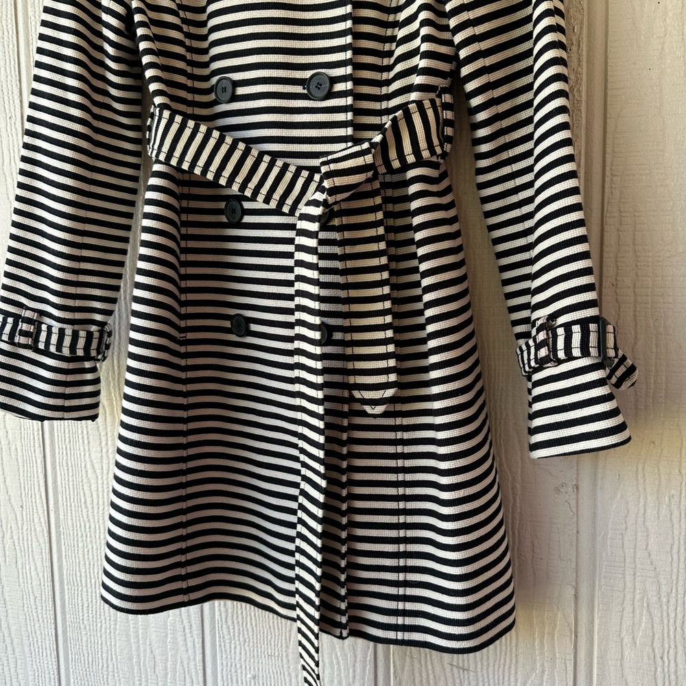 LOFT Striped Trench Coat - Picture 14 of 14